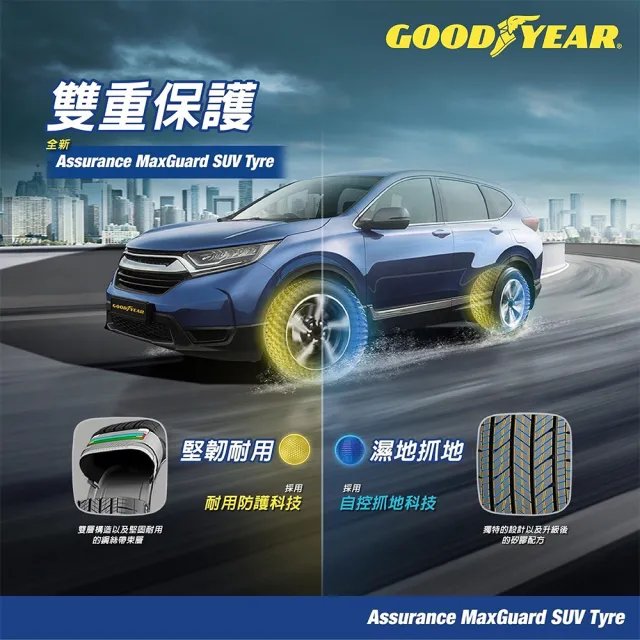 【GOODYEAR 固特異】輪胎 固特異 AMG-1955515吋_四入組_195/55/15(車麗屋)