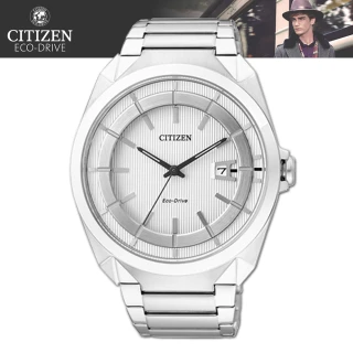 【CITIZEN 星辰】光動能直紋時尚男錶(AW1010-57B)