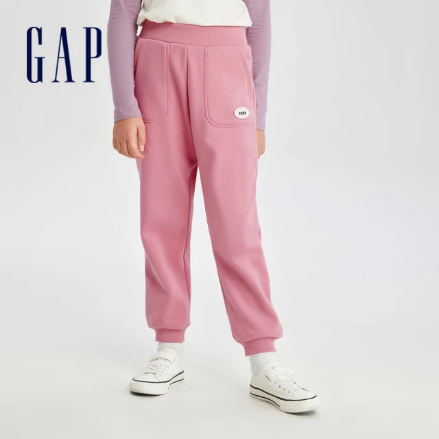 GAPGAP 女童裝 Logo束口鬆緊褲-淺粉色(799125)
