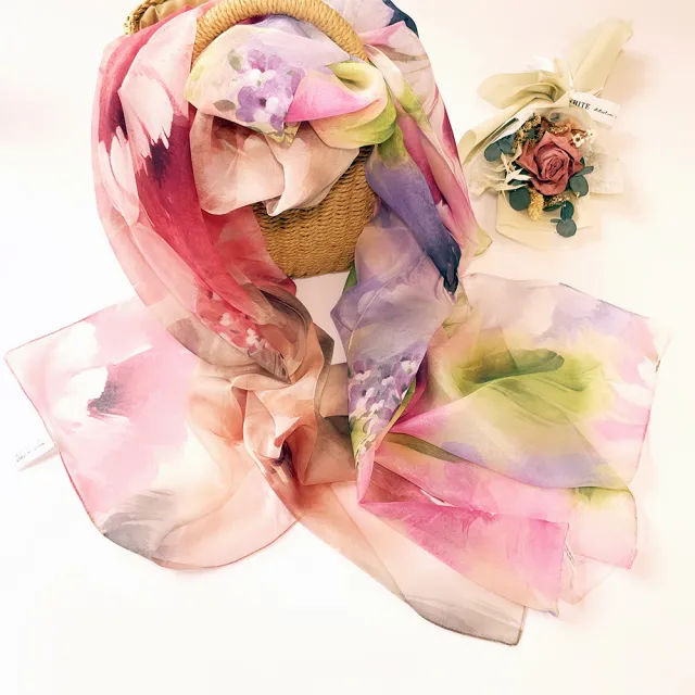 【iTa.a】100%義大利制造雪紡長方巾(時尚.機能.環保-歐洲工藝普及版A19)