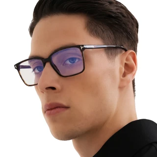 【TOM FORD】方框膠框光學眼鏡(琥珀#TF5696B 052)