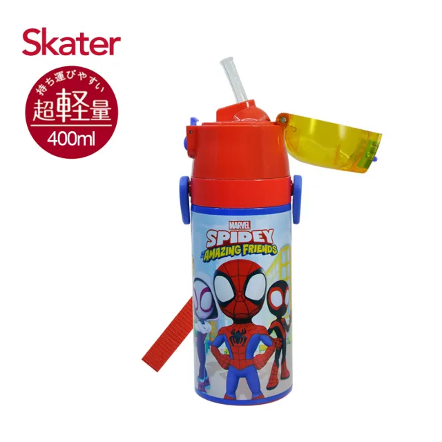 【Skater】吸管不鏽鋼保溫-兒童水壺400ml(迪士尼)