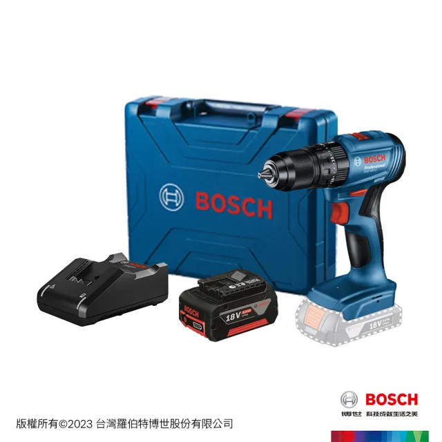 BOSCH 18V 鋰電免碳刷電鑽/起子機GSB 185-LI (4.0Ahx1) - momo購物網