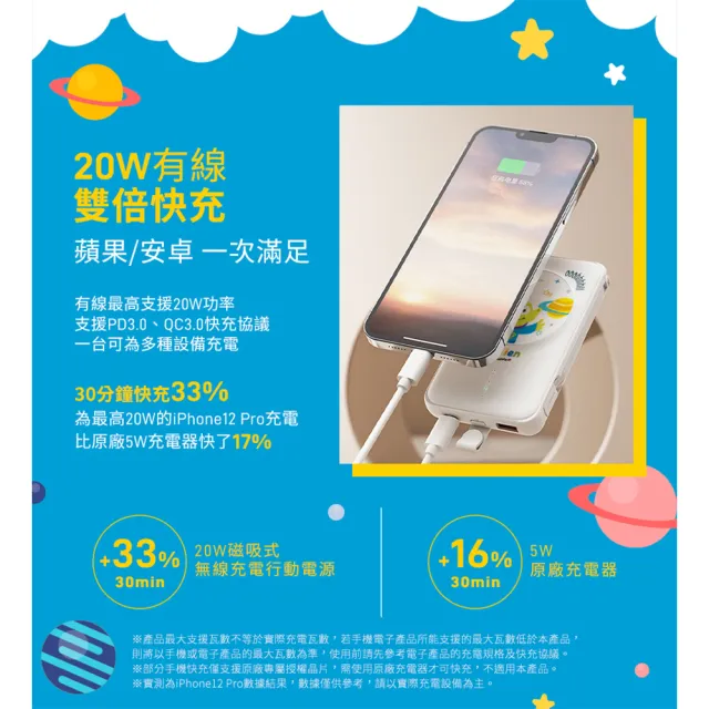 【Apple】iPhone 15(256G/6.1吋)(迪士尼授權磁吸無線行充組)