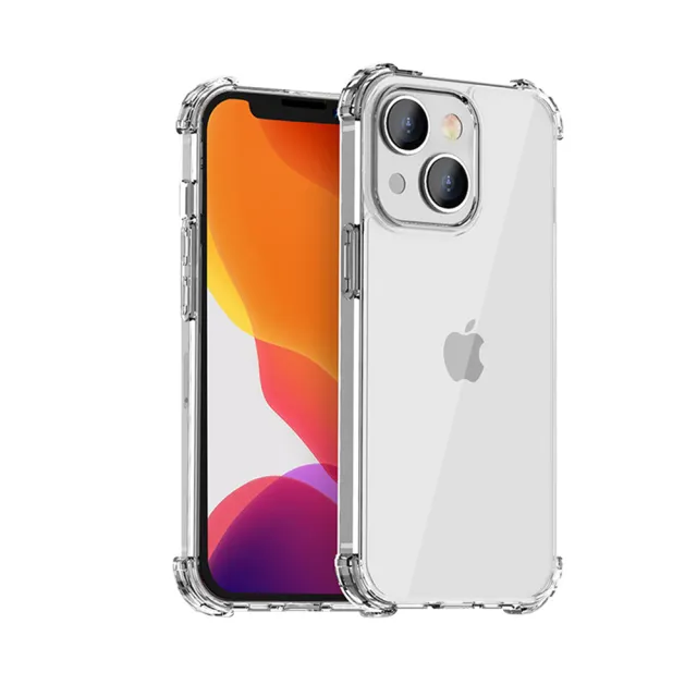 【SuperPG】IPhone 15 PLUS 6.7吋 加厚防摔清水四角防摔殼保護套