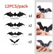 二組裝 萬聖節3D蝙蝠壁貼12入/組(二組裝/共24隻大小立體蝙蝠)