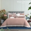 【WEDGWOOD】500織長纖棉Bi-Color素色鬆緊床包-霧玫瑰(加大186x180cm)
