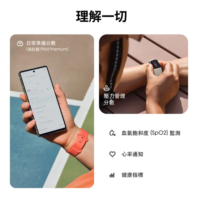 Fitbit】Charge 6 健康智慧手環(曜石黑/陶瓷米/珊瑚紅) - momo購物網