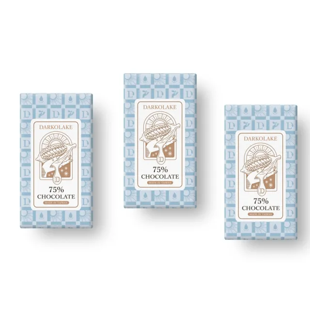 【多儂莊園工坊】75% 黑巧克力 3大片 bar 微甜 黑巧克力 Darkolake_母親節禮物