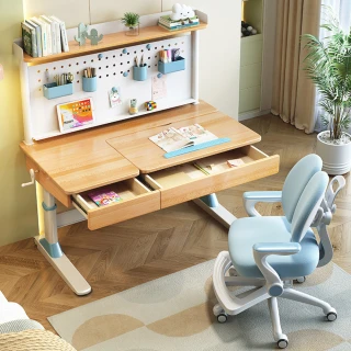 【HappyLife】洞洞板櫸木升降書桌100公分 Y11392(工作桌 桌子 辦公桌 學習桌 學習書桌 成長書桌 兒童書桌)