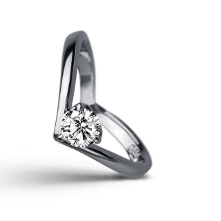 【彩糖鑽工坊】GIA 鑽石戒指 1克拉 鑽石 18K 鑽戒 頂級北極光車工 E成色(頂級車工+3EX+八心八箭)