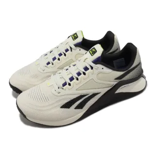 【REEBOK】訓練鞋 Nano X2 男鞋 米白 黑 支撐 穩定 健身 重訓 舉重 運動鞋(HR1818)