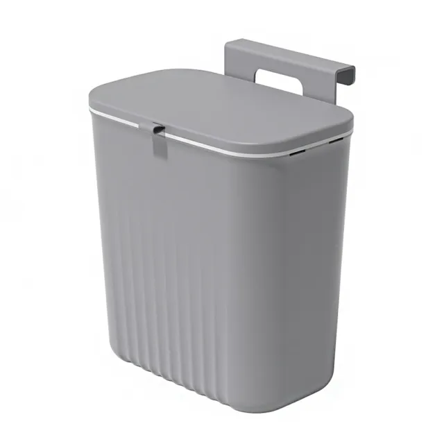 【Kyhome】壁掛式滑蓋防臭垃圾桶 9L大容量 廁所垃圾桶 廚房廚餘桶