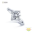 【彩糖鑽工坊】GIA 鑽石戒指 1克拉 鑽石 F成色 鑽戒(3EX+八心八箭車工 18K 鑽戒)