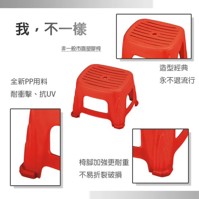 【ONE 生活】條紋童樂椅8入/組 台灣製(PP耐衝擊新料/抗UV/通過SGS檢驗)