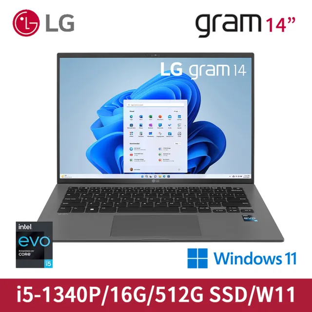 【LG 樂金】24型螢幕組★14吋i5 EVO商用輕薄筆電(14Z90R-V.AP56C2/i5-1340P/16G/512GB SSD/W11P)