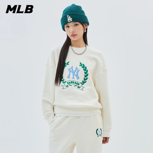 MLB 女版大Logo長袖大學T Classic Sports系列 紐約洋基隊(3FMTG0134-50CRS)