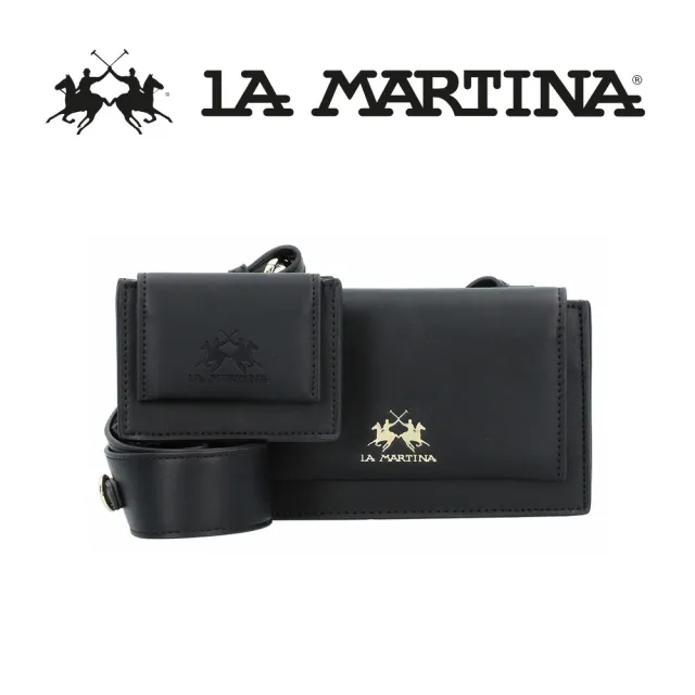 【LA MARTINA】雙11 義大利原裝進口 限量2折 頂級金標素面皮革肩背包 1065T 全新專櫃展示品