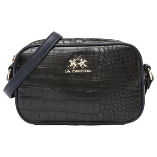 【LA MARTINA】交換禮物 義大利原裝進口 限量2折 頂級金標鱷魚紋皮革肩背包 1027P 全新專櫃展示品