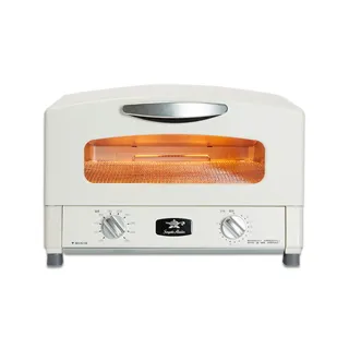 【日本Sengoku Aladdin 千石阿拉丁】專利0.2秒瞬熱4枚燒復古多用途烤箱-白(AET-G13T-W)