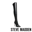 【STEVE MADDEN】VAVA 尖頭細跟過膝長靴(黑色)