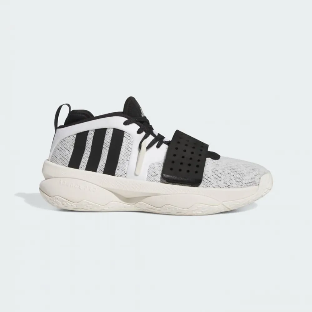 【adidas 愛迪達】籃球鞋 男鞋 運動鞋 包覆 緩震 襪套 DAME 8 EXTPLY 黑白 ID5678