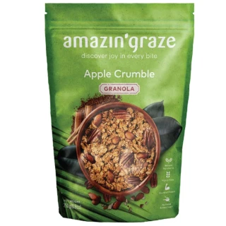【Amazin graze】堅果穀物燕麥脆片-蘋果凍乾250g(真果乾、高纖、非油炸)