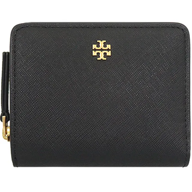 【TORY BURCH】防刮皮革零錢包對折短夾(2色)