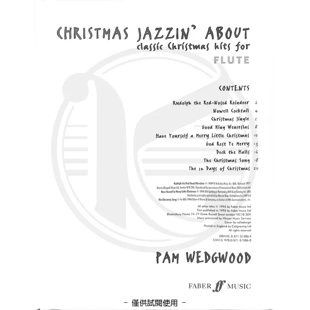 【Kaiyi Music 凱翊音樂】經典熱門聖誕爵士樂曲 長笛樂譜
