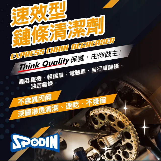 【SPODIN】速效鏈條清潔劑450ml(2入)