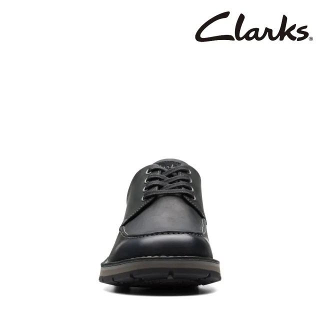【Clarks】男鞋 Gravelle Low 日常穿搭輕量縫線設計寬楦綁帶休閒鞋(CLM74573C)