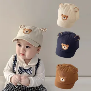 【Baby 童衣】兒童小熊素面鴨舌帽 可愛造型耳朵帽 男女童棒球帽 遮陽帽 89020(共３色)