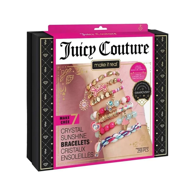 Make it real 美麗夢工坊 Juicy Couture施華洛世奇水晶DIY手鍊串珠組/7串