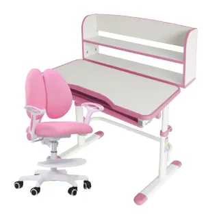 【E-home】粉紅TUCO圖可兒童成長桌椅組(兒童書桌 升降桌 書桌)