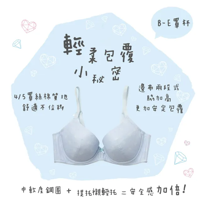 【BeenTeen 嬪婷】FTC系列-輕柔包覆 A-C罩杯內衣 BB5314F1(魅力灰)