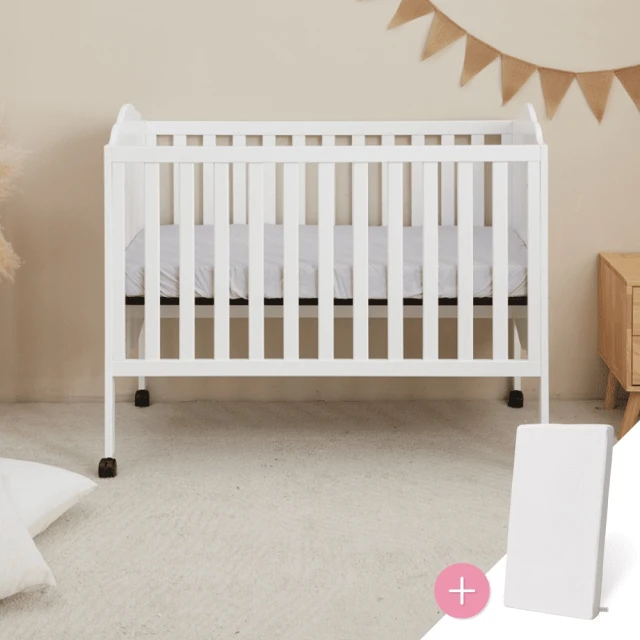 Lebaby 樂寶貝 Cloud雲朵三合一嬰兒床+高密度支撐棉床墊＋剎車腳輪(嬰兒床/成長床/美式小沙發)