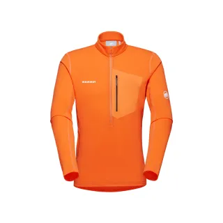 【Mammut 長毛象】Aenergy Light Half Zip Pull Men立領半拉鍊長袖排汗衣 柑桔橘 男款 #1014-03780