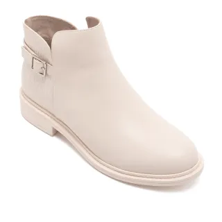 【Easy Spirit】BEIGE 真皮拼接短套靴(白色)