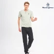 【Munsingwear】企鵝牌 男款淺綠色半開襟絲光棉短袖T-SHIRT MGQL2524