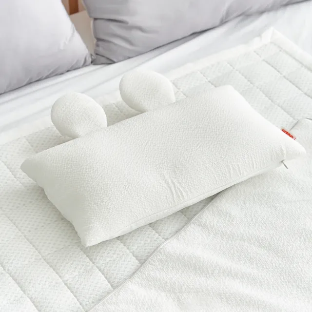 【韓國 Hello HiZoo】3D Aqua Mesh涼感兔耳造型抗菌防雙面枕(涼感枕/護脊/護頸枕)