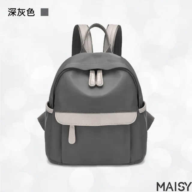 【MAISY】韓版輕奢牛津布小背包(現+預  黑色／深灰色／杏灰色)