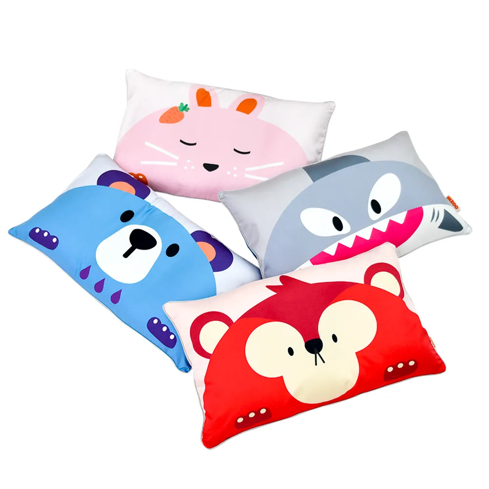 【韓國 Hello HiZoo】手工製可愛動物防蟎抗菌兒童枕(護脊/護頸枕/透氣枕)