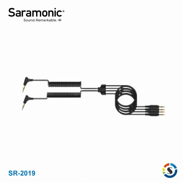 【Saramonic 楓笛】SR-C2019 雙頭3.5mm TRS轉4頭3.5mm TRS轉接線(勝興公司貨)