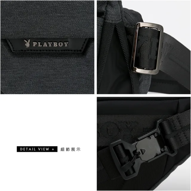 【PLAYBOY】單肩背包 Forward系列(黑色)