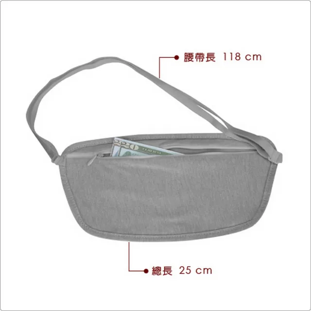 【Travelon】美國 混紡棉貼身腰包 / 隨身包 貼身包 隱形包 防盜包 防搶包