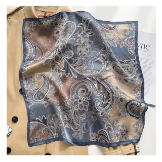 【Jun Jun】蠶絲小方巾 絲巾 領巾 53x53cm(風采)