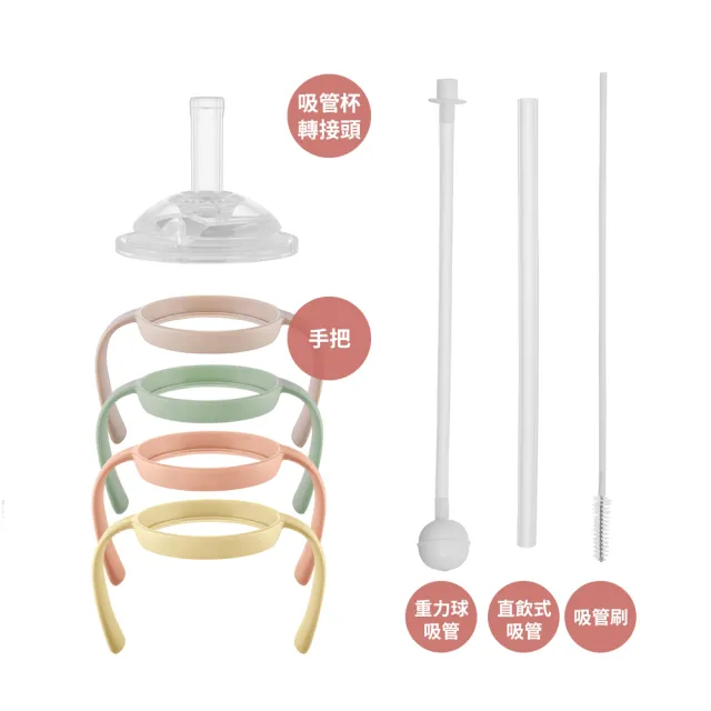【MOYUUM】韓國 PPSU 寬口奶瓶替換吸管組(多款可選)