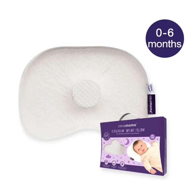 【ClevaMama】防扁頭新生兒枕(0-6個月適用)