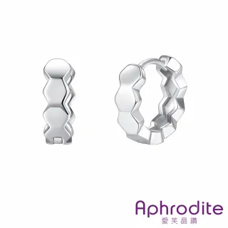 【Aphrodite 愛芙晶鑽】素面耳扣 六角耳扣/經典純色素面六角幾何造型耳扣(2色任選)