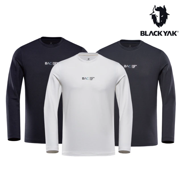 【BLACK YAK】男 PANTHER BASIC長袖上衣[白色/深灰色/黑色]BYBB2MC707(秋冬 長袖 底層衣 男上衣)